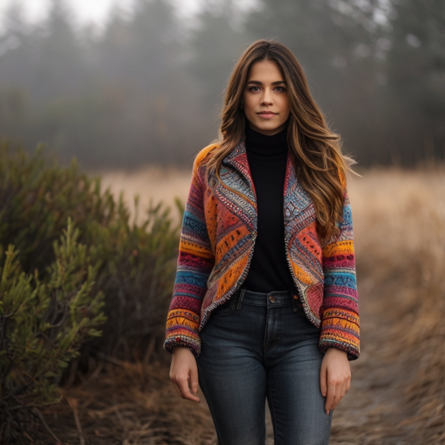 Bandhani print jacket